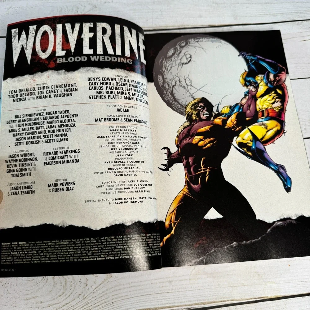 Wolverine Blood Wedding Marvel Comics‎ 2013 First Printing Superheroes Paperback